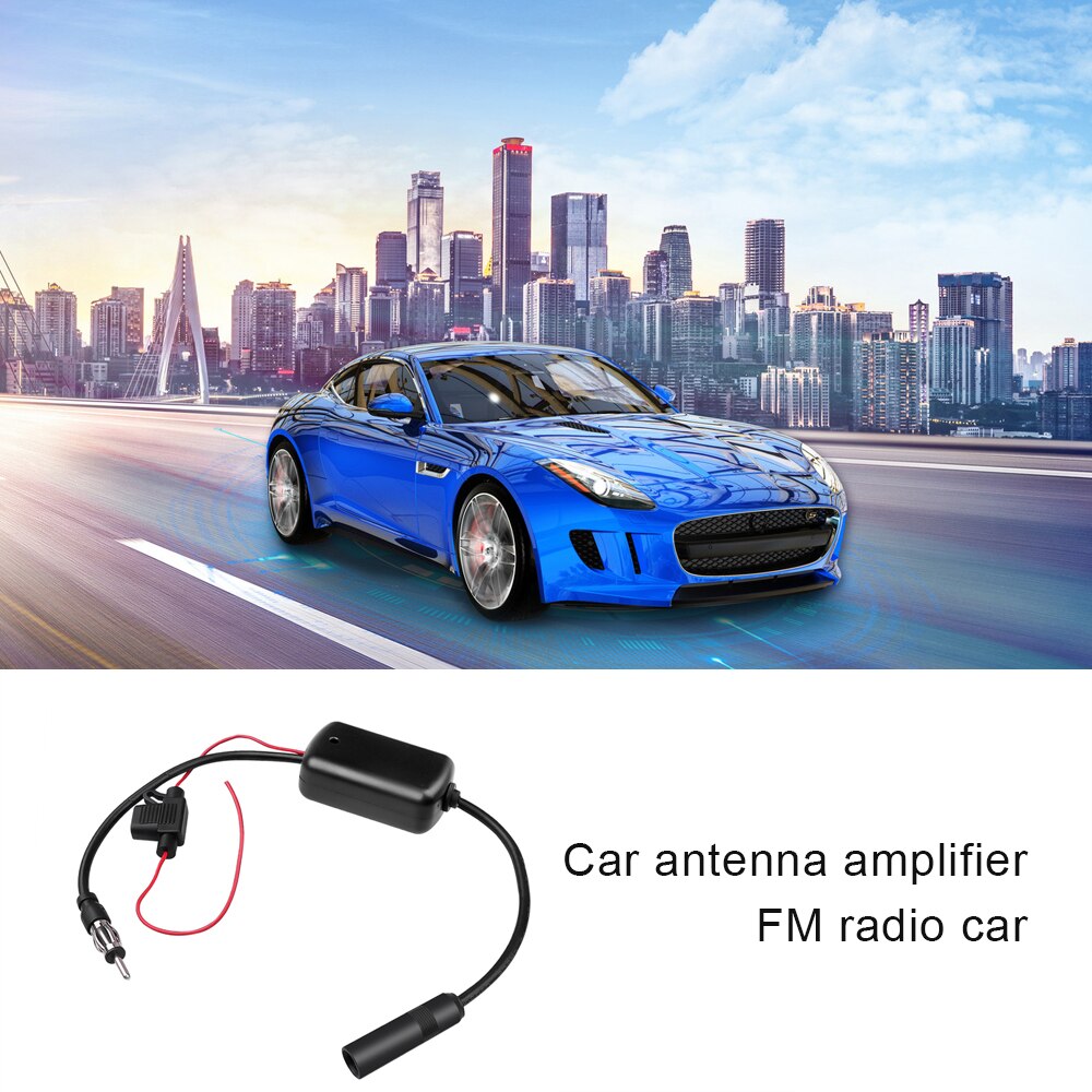 Antena de Radio FM Universal para coche de 12V, amplificador de señal FM para barco o vehículo marino de 330mm, amplificador FM