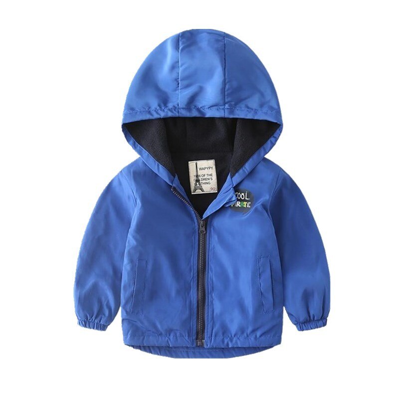 printemps Vestes Avec Capuche Manches Longues Enfants Bleu Dessin Animé Manteaux Veste Pour Bébé Hauts Infantile Garçons Coupe-Vent Manteau Garçons Veste