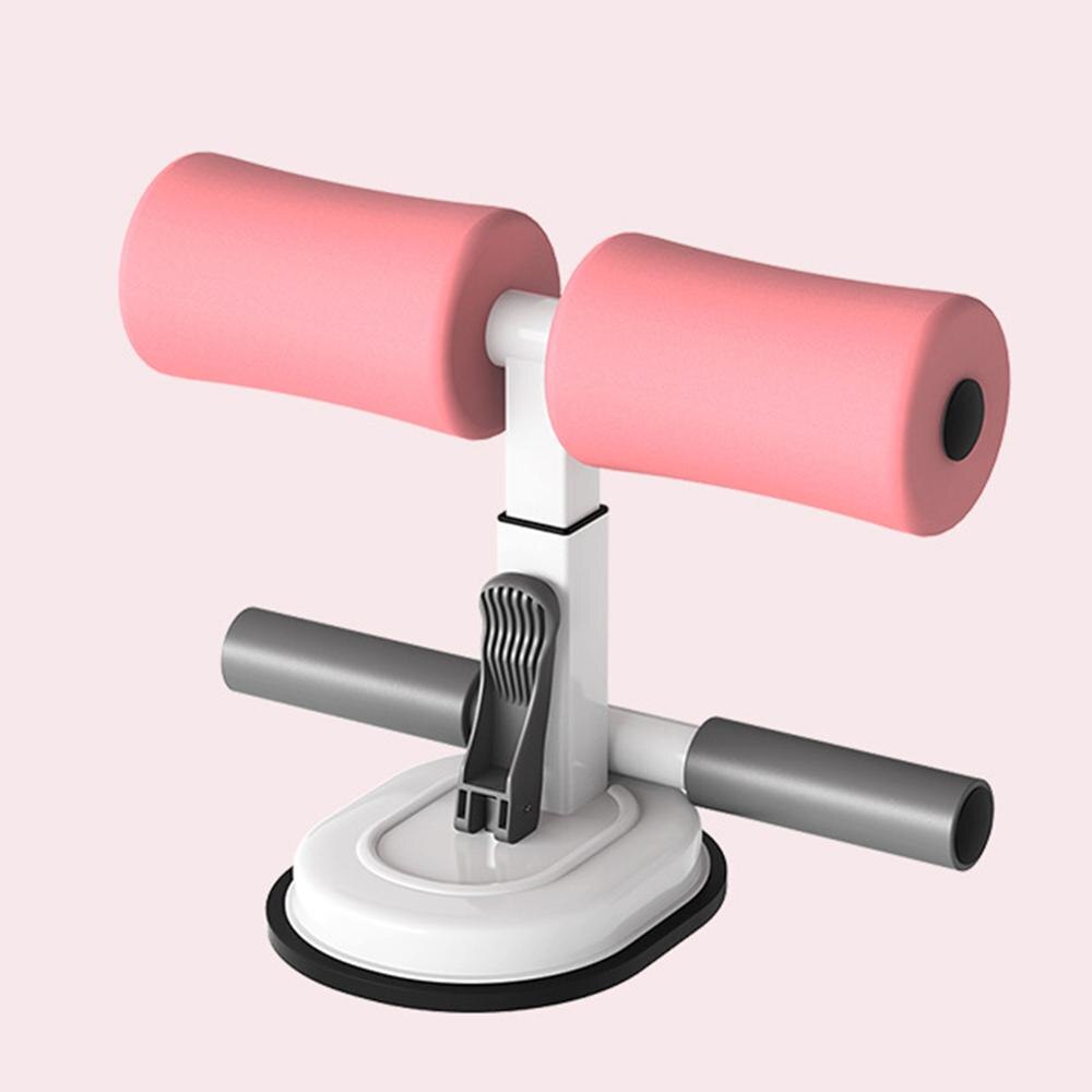 Sit Up Bar Floor Assistant Exercise Stand Padded Ankle Support Sit-up Trainer Workout Equipment for Home Gym Fitness Travel Gear: White Peach
