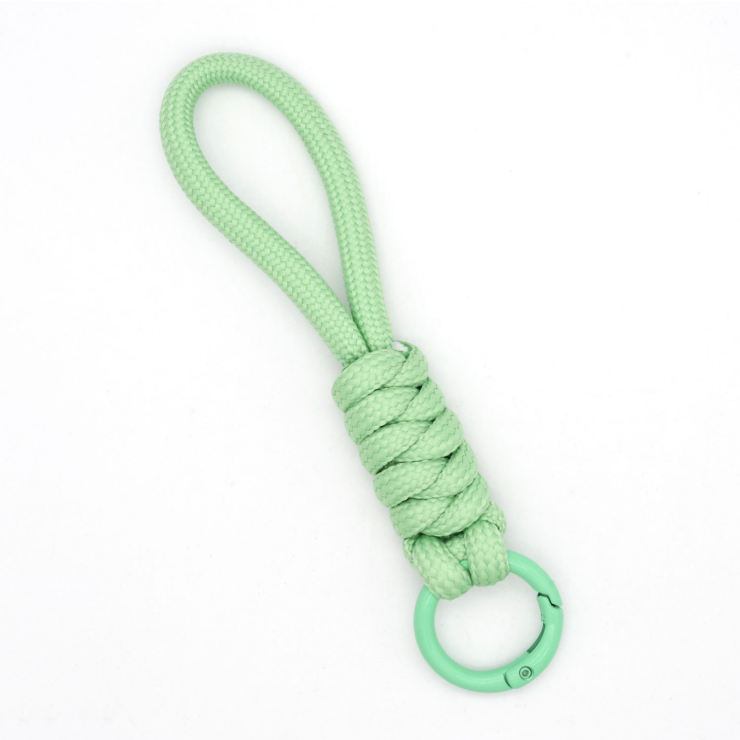 LLavero de cordón trenzado para funda de teléfono para mujer, correa de cuerda con nudo antipérdida, llaveros de coche, accesorios DIY, llavero de