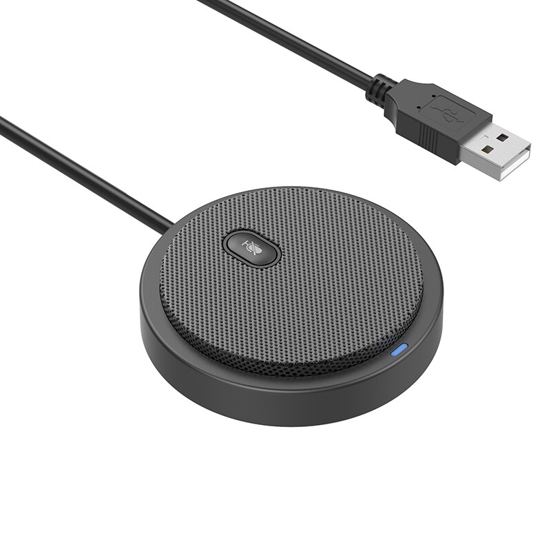 Usb Plug Tabletop Pure Sound Omnidirectional Condenser Boundary Conference Microphone For Recording Gaming