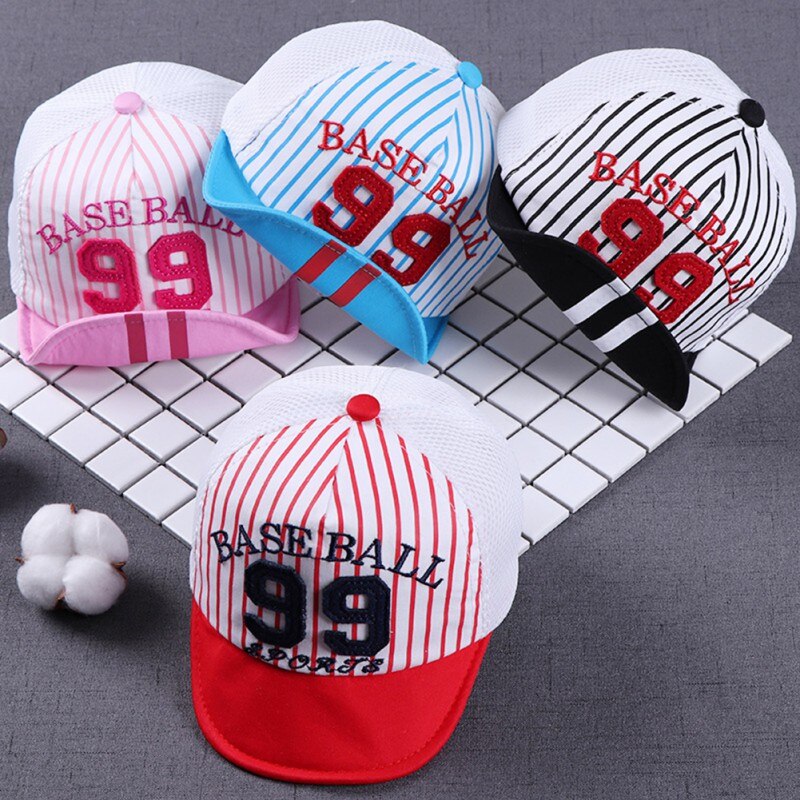 Newborn Baby Hat Girl Boy Digital Striped Baseball Cap Infant Cotton Unisex Toddlers Sun Cap Kids Accessories