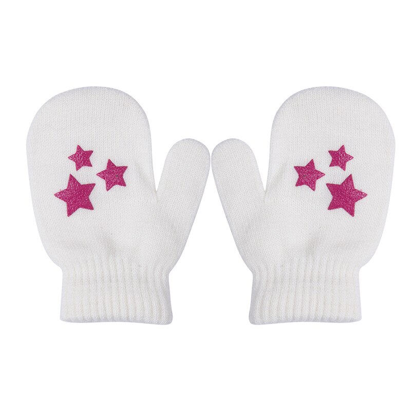 Luvas Mornas Do inverno Do Bebê de Malha Macia Estrelas Amor Coração Crianças Meninos Meninas Luvas Luvas Acessórios Azul Branco Cinza