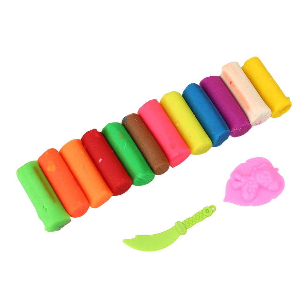 12 Colors/Barrel Modeling Clay DIY Malleable Polymer Playdough Play Dough Child Toy YH-17