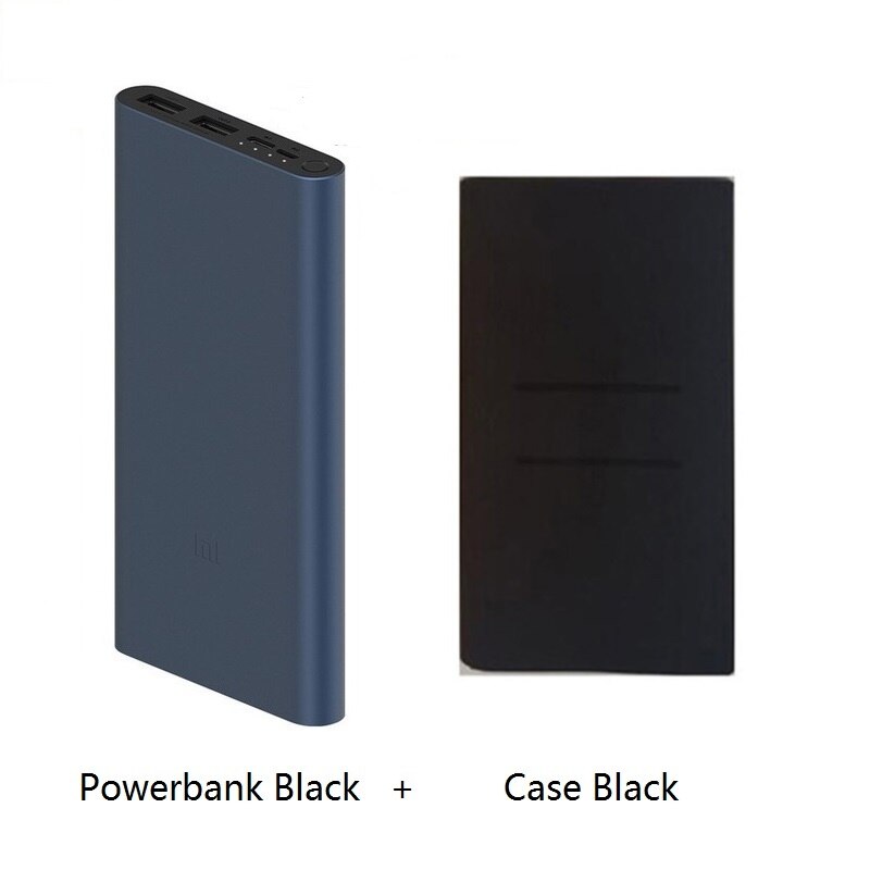 Xiaomi Mi Power Bank 3 10000 mAh External Battery portable charging Quick Charge 10000mAh Powerbank Supports 18W Charging: Black Add Black