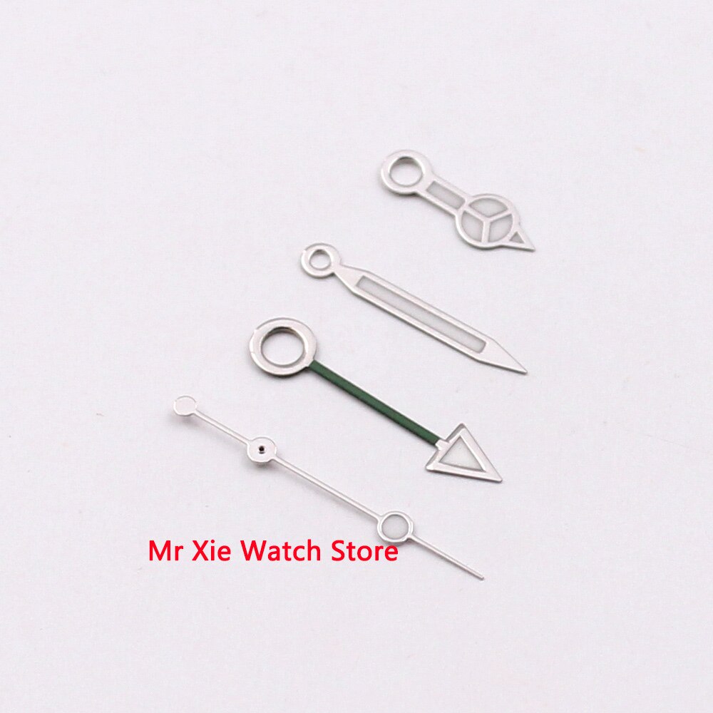 A set stainless steel edge luminous watch hands with GMT Pointer Fit For Mingzhu Automatic Movement Men's Watch: NO2