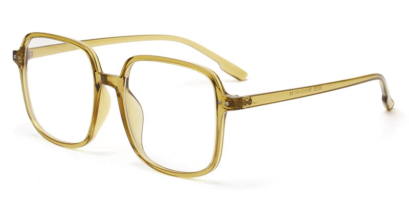 Peekaboo big blue light glasses for computer eye protection eyewear frames men square retro rivets transparent green: green with clear