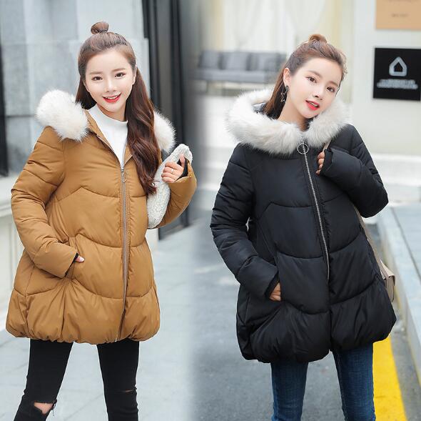 Winter Women Coat Thick Maternity Hooded Jackets Warm Coats Cotton Down Padded Pregnant Overcoat