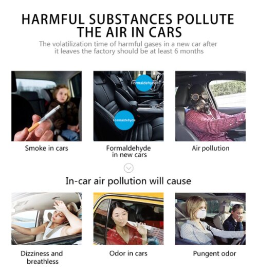 SHODA Air Purifier UV Ozone Sterilizer Cars Home Ozone Generator Air Purifier Remove Deodorization