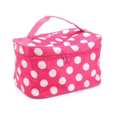 Women Make up bag Letter Cosmetic bag organizer Square Travel Handbag Toiletry Organizer Solid High Capacity Bags Girls: Dot 2