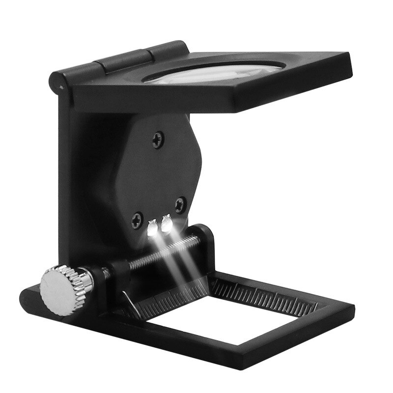 10X Vouwen Linnen Tester Mini Pocket Metalen Loepen Doek Draad Teller Vergrootglas Vergrootglas