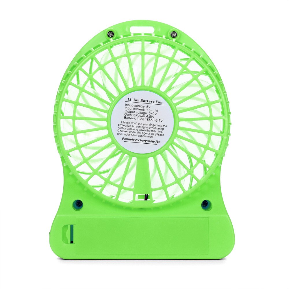 1 Pc Draagbare Persoonlijke Mini Fan Verstelbare 3 Speed Usb Oplaadbare Fans Home Office Desk Cooler Led Light Ventilator Zomer luchtkoeler: GN