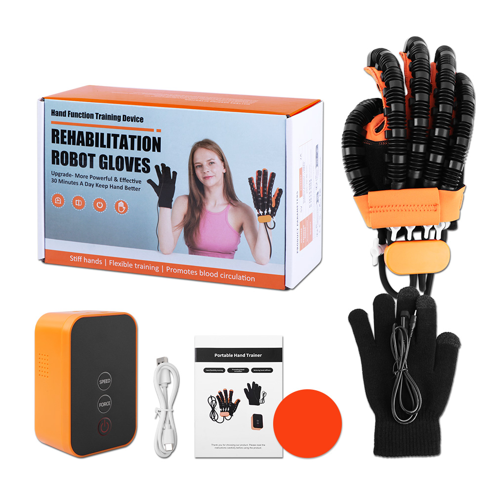 Rehabilitation roboter Handschuhe intelligente Hand funktion Schlaganfall Hemiplegie Rehabilitation Ausbildung Finger Massage Chirurgie Erholung: Armee Grün / Klein