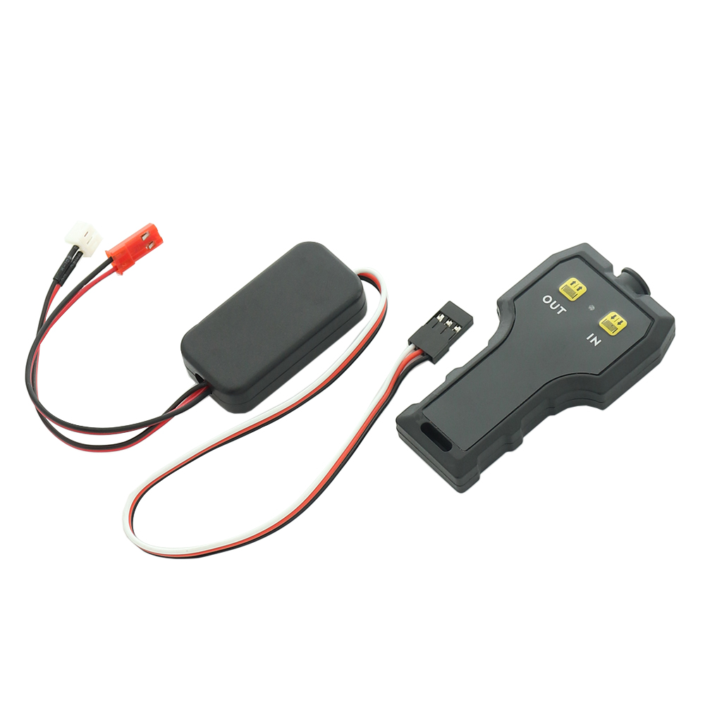 Cabrestante eléctrico de Metal para coche teledirigido, sistema de control remoto inalámbrico para 1/8, 1/10, TRX4, Axial, SCX10, D90, CC01, AXI03007: Blanco