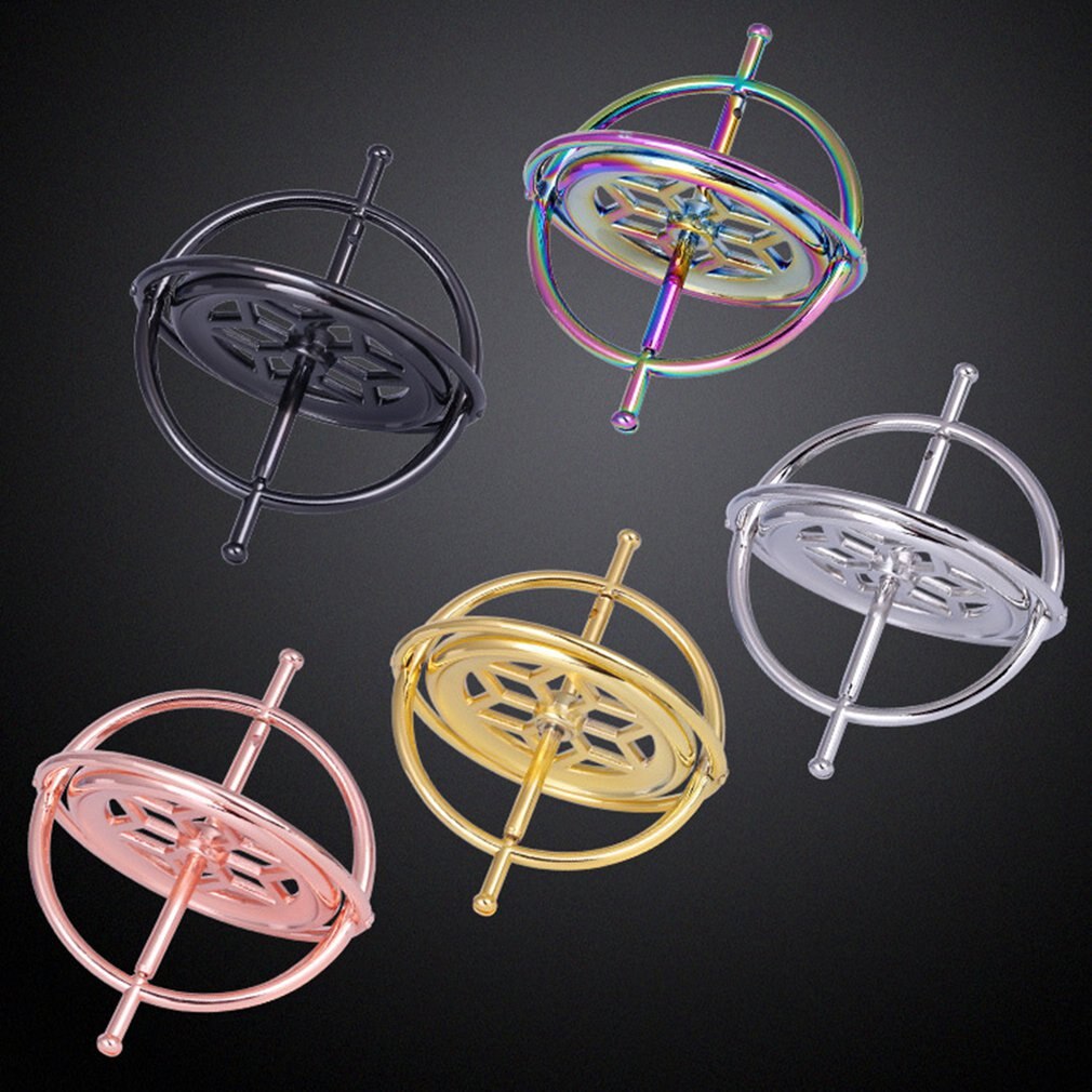 Farverig fingerspids gyroskop dekompression finger gyroskop legetøj til børn videnskabelig metal gyro trykaflastende legetøj