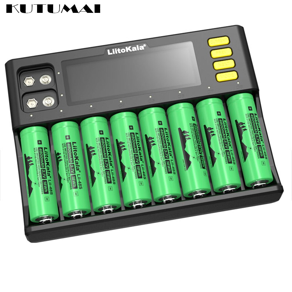 1-Slot 2 4 8 Slots 18650 Battery Charger LCD Display Li-ion 3.7V NiMH 3.2V IMR 3.8V Charger For 18650 26650 21700 26700 AA AAA