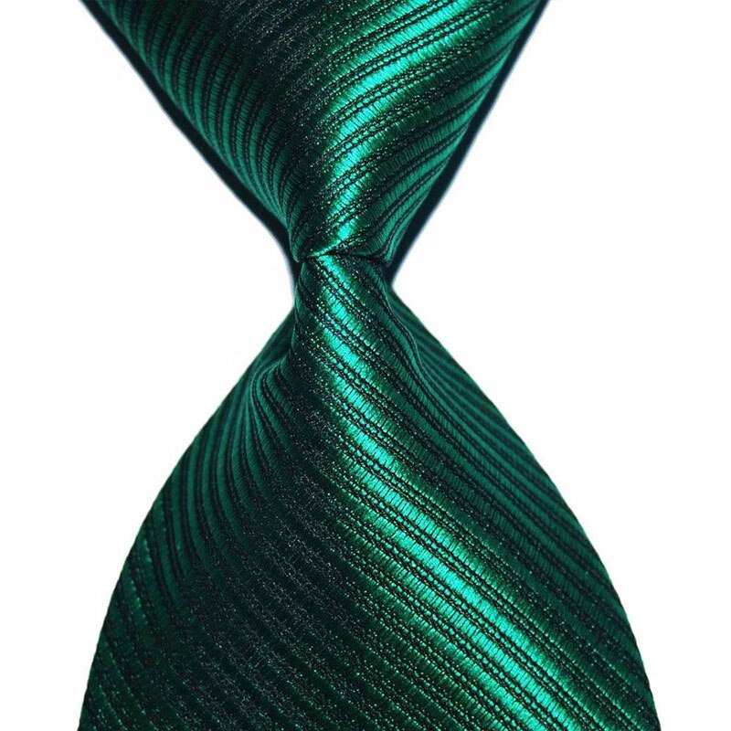 Couleur unie rayé cravate pour hommes cravate soie 10cm largeur Jacquard tissé vêtements de cérémonie affaires de mariage fête de noël: Vert