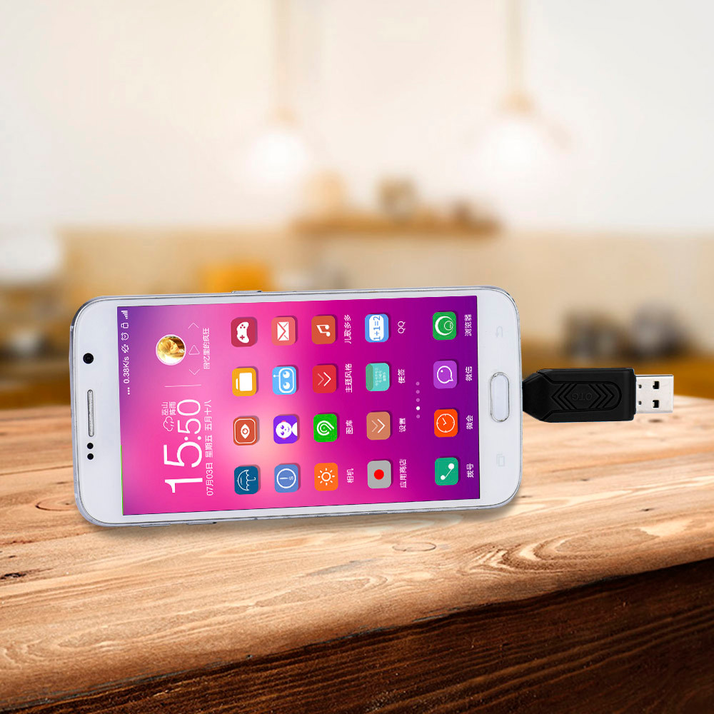 MINI USB 2.0 +OTG Micro SD/SDXC TF Card Reader Adapter U Disk #T2