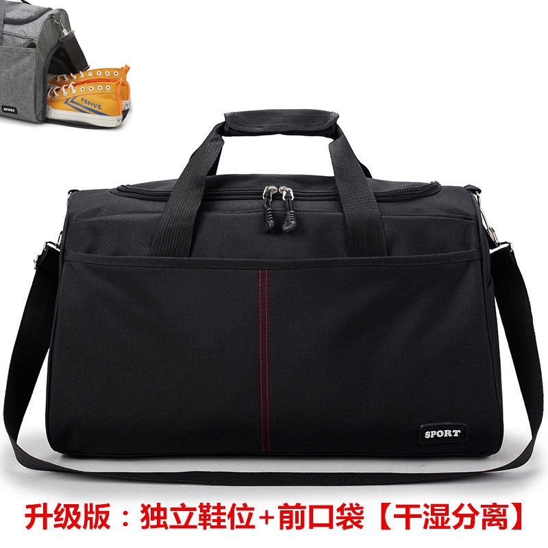 Tote Bags for Women Outdoor Large Women&#39;s Luggage Duffle Bag Travel Suitcases with Shoes Position Sac De Voyage Homme: black shoes-L