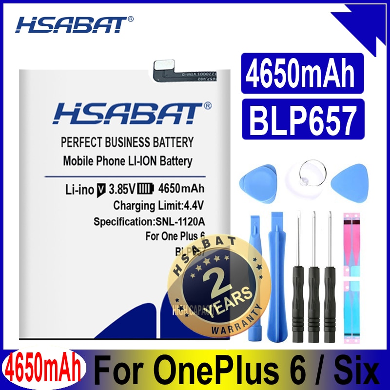Hsabat BLP657 4650 Mah Batterij Voor Oneplus 6 Oneplus Zes 1 + Een Plus 6 Batterijen