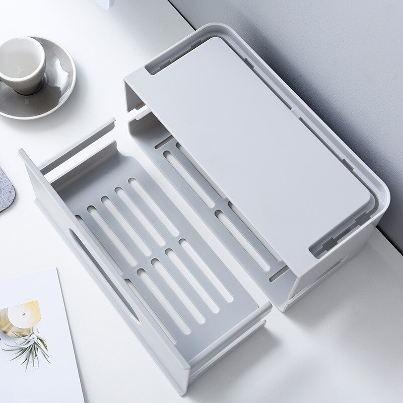 Kunststof lade draad opbergdoos draad lijn collectie stekkerdoos kabel organizer box container manager opbergdoos houder