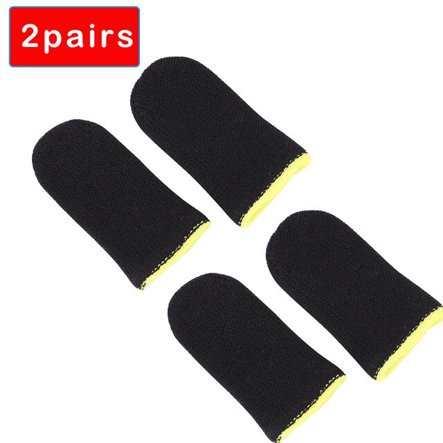 2/1pairs Breathable Game Controller Finger Cover Proof Non-Scratch Sensitive Tablet Screen Touch Gloves Thumb Sleeves for PUBG: C 2 Pairs