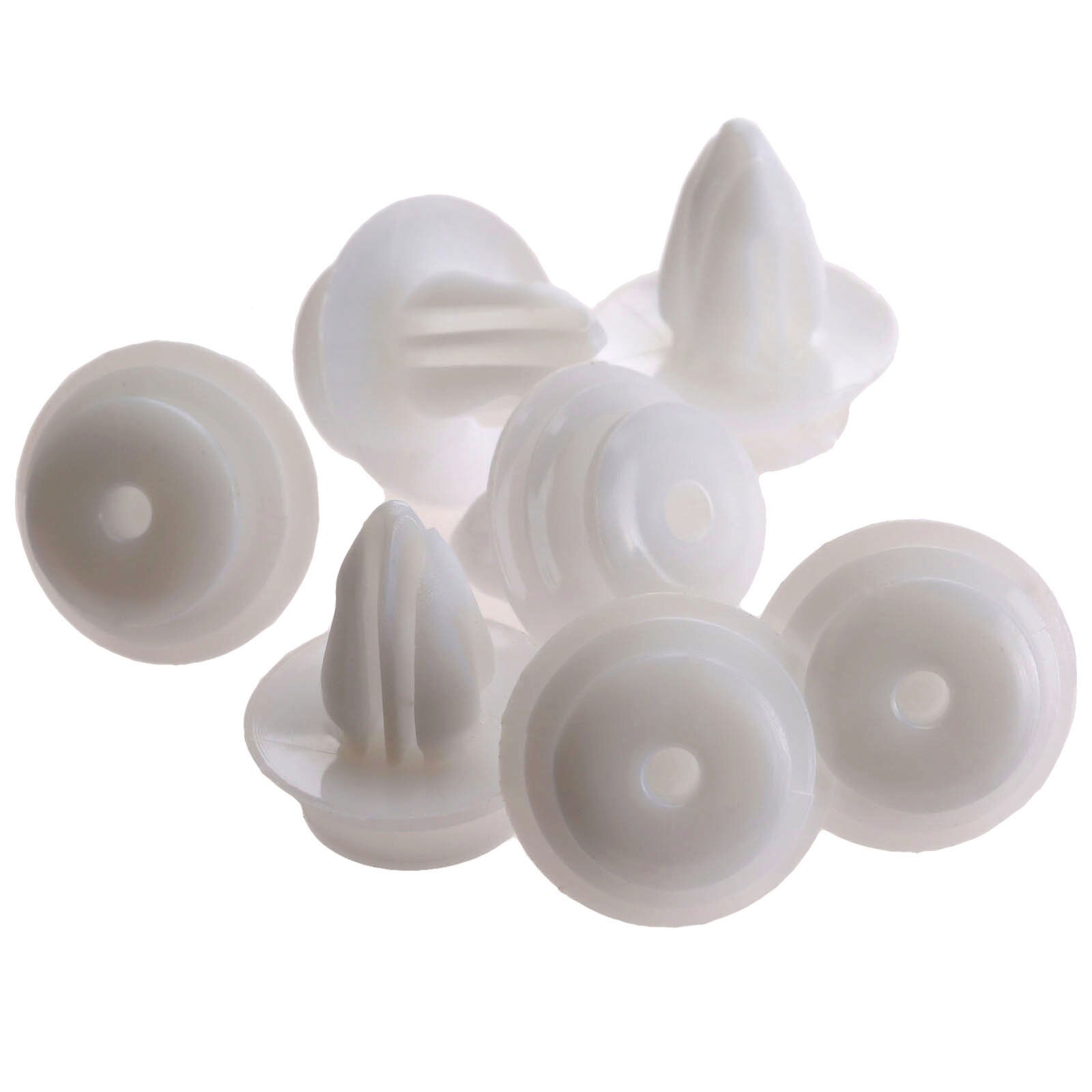 50Pcs White Plastic Auto Retainer Clips 9mm Hole Car Bumper Fender Door Trim Panel Rivets Fastener