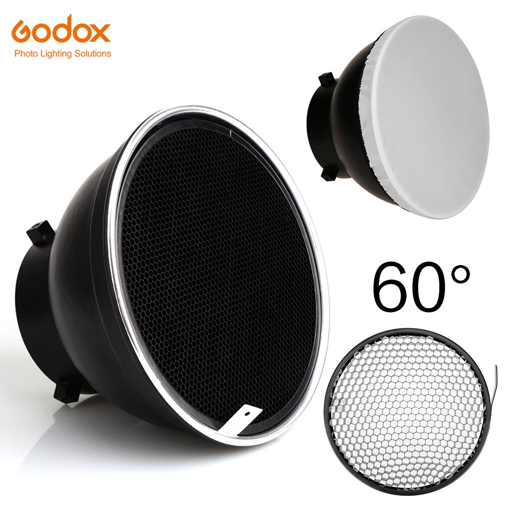 7inch 18cm Standard Reflector Diffuser with 10/20/30/40/50/60 Degree Honeycomb Grid for Bowens Mount Studio Light Strobe Flash: 60 Degree