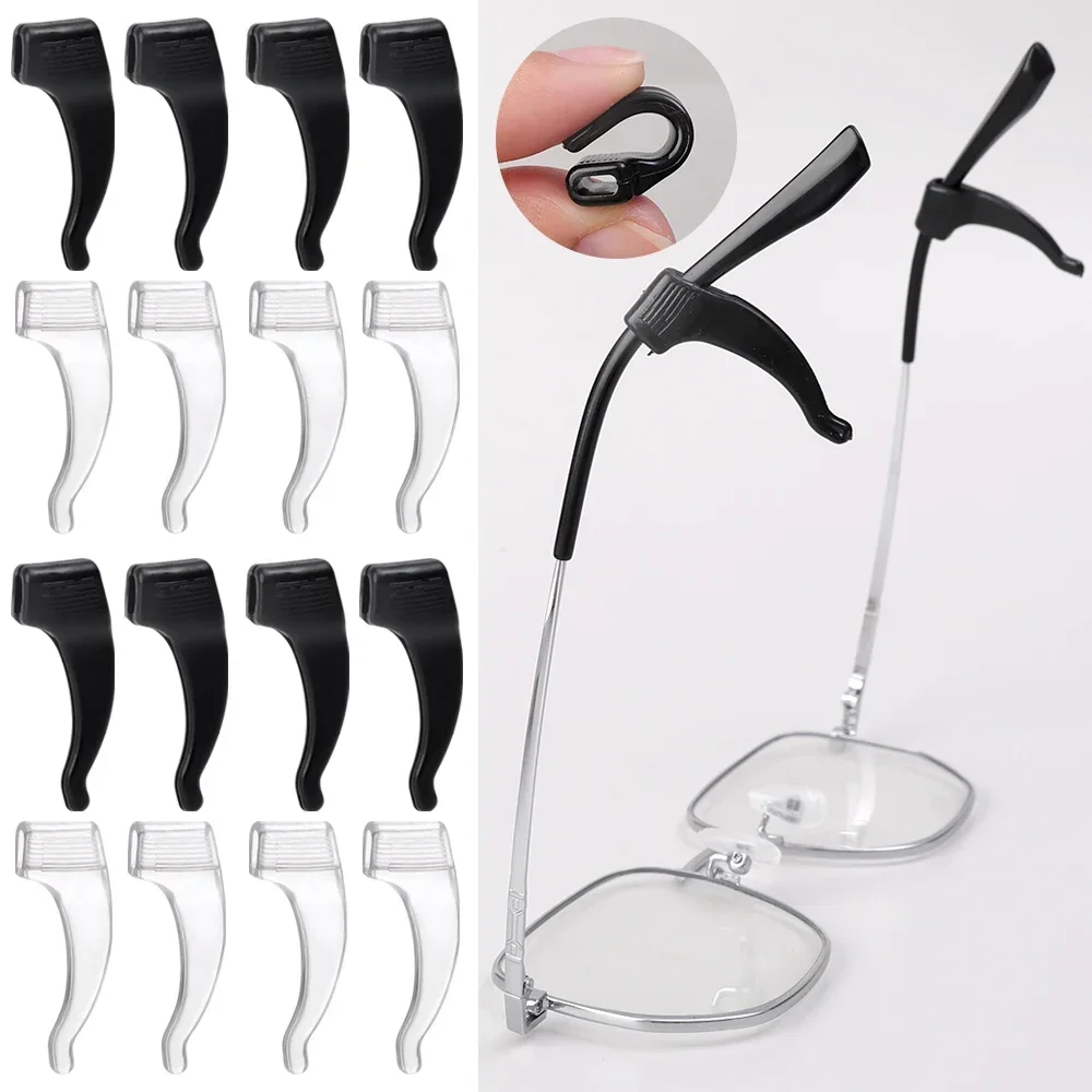 Ganchos antideslizantes de silicona para las orejas, empuñaduras elásticas para gafas, soporte de tapón para la oreja, accesorios de sujeción, soporte para gafas con punta del templo, 50 Uds.
