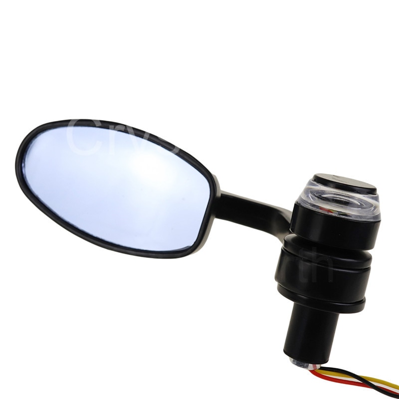 7/8 "22mm uniwersalny motocykl kierownica bar kończyć się lusterka lusterko wsteczne w/kierunkowskazy dla Honda SUZUKI Kawasaki Harley