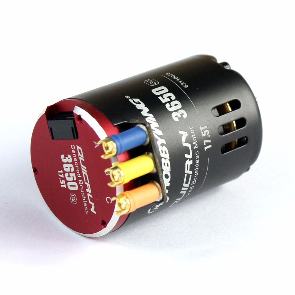 Hobbywing quicrun  g2 3650 sensored 6.5t / 8.5t /10.5t /13.5t / 17.5t / 21.5t racing børsteløs motor til 1/10 rc bilcrawler