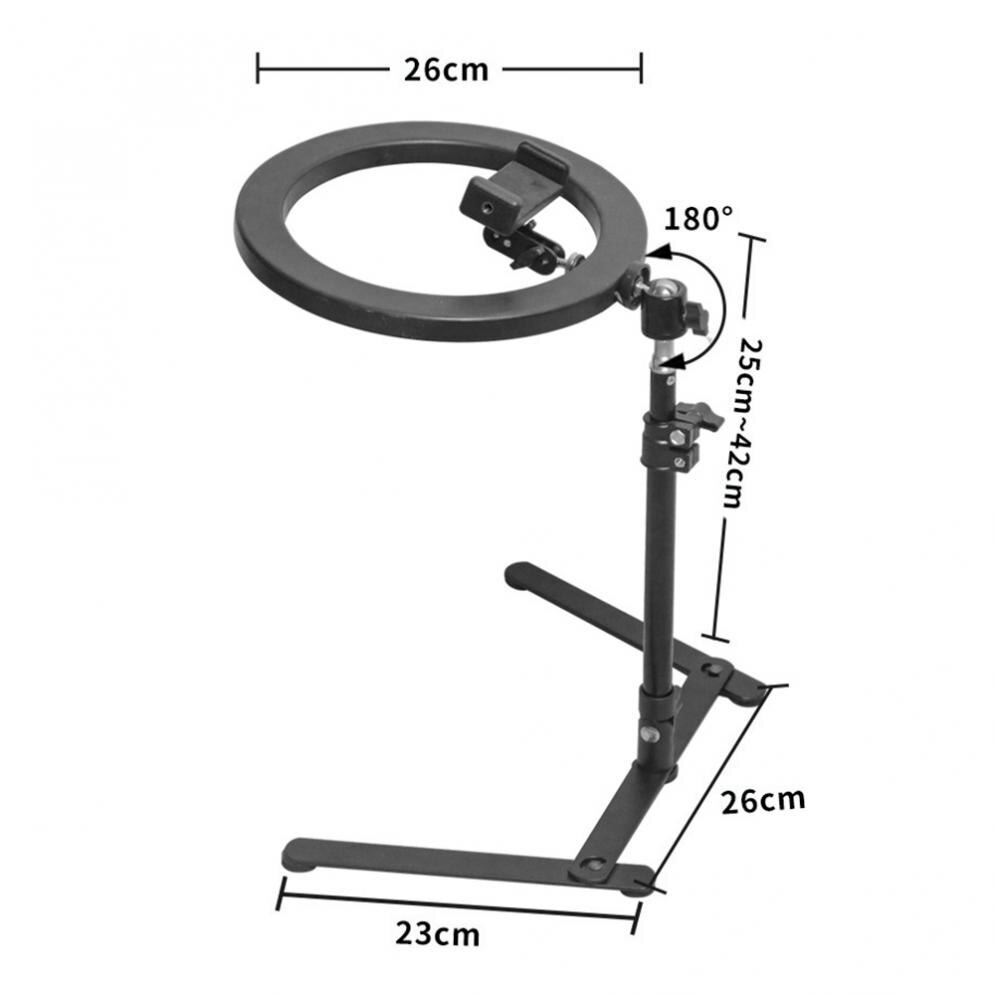 Vullen Ring Licht Lamp Live Video Dimbare 26Cm Fotografie Verlichting Telefoon 1/4 Statief Stand Foto Led Selfie Bluetooth Licht