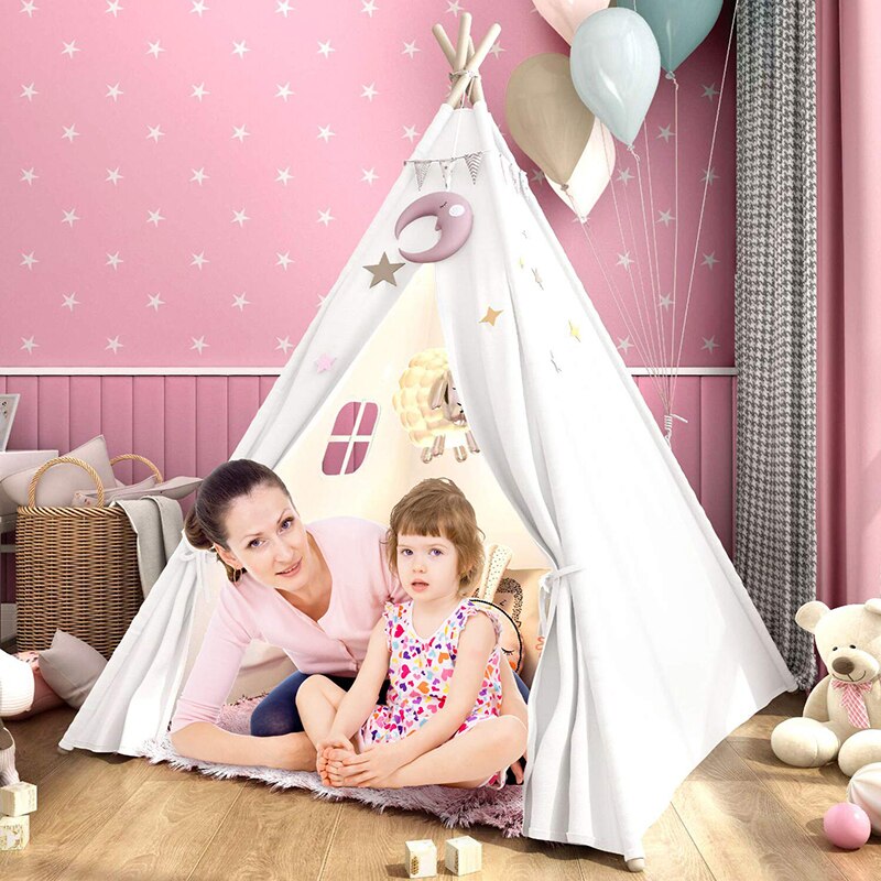 Tenda Teepee per bambini da 1.8m per bambini tenda da esterno per bambini Tipi tenda da gioco Wigwam per bambini tenda da casa