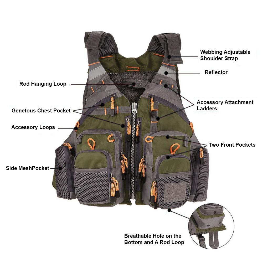 Chaleco salvavidas de adultos no transpirable poliéster malla seguridad vida plegable chaqueta pesca natación deriva velero chaleco chaqueta