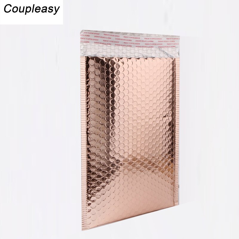 10Pcs Plastic Bubble Envelope Light Gold Color Mailing Bag Postal Courier Packaging Bags Waterproof Bubble Bag