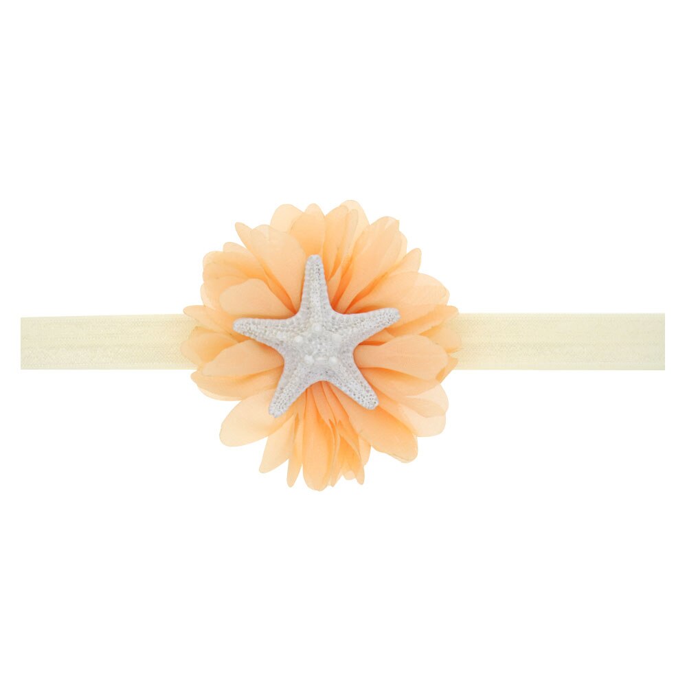 Mermaid sea shell flower elastic headband soft baby mermaid headband, Baby toddler headband, under the sea photo prop HB341S: Ivory