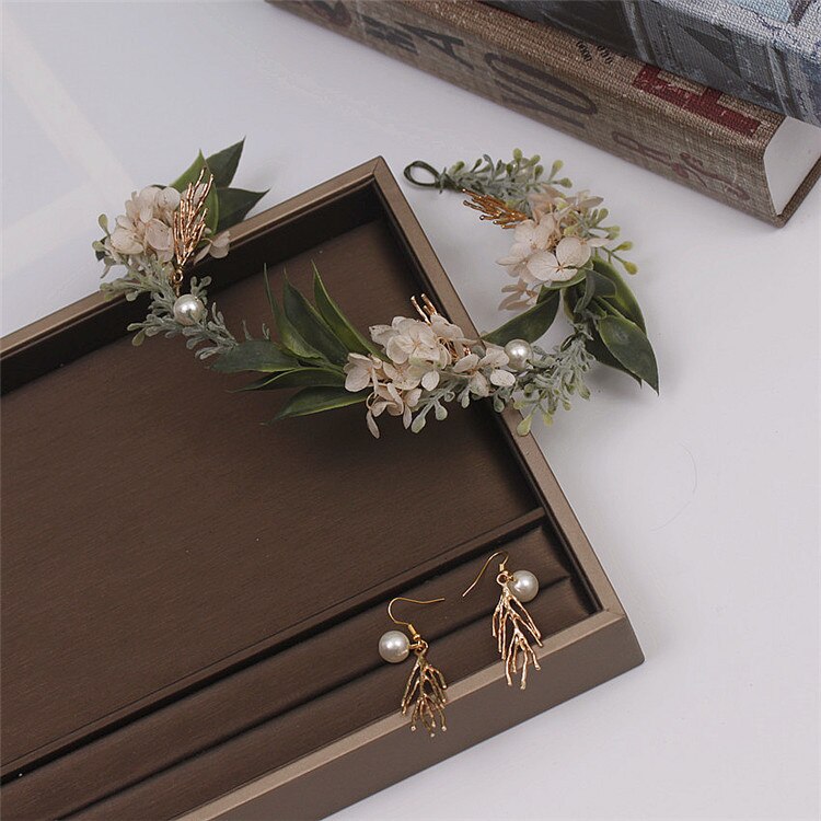 Koreanischen Stil weiß reale trockene blume girlan... – Vicedeal