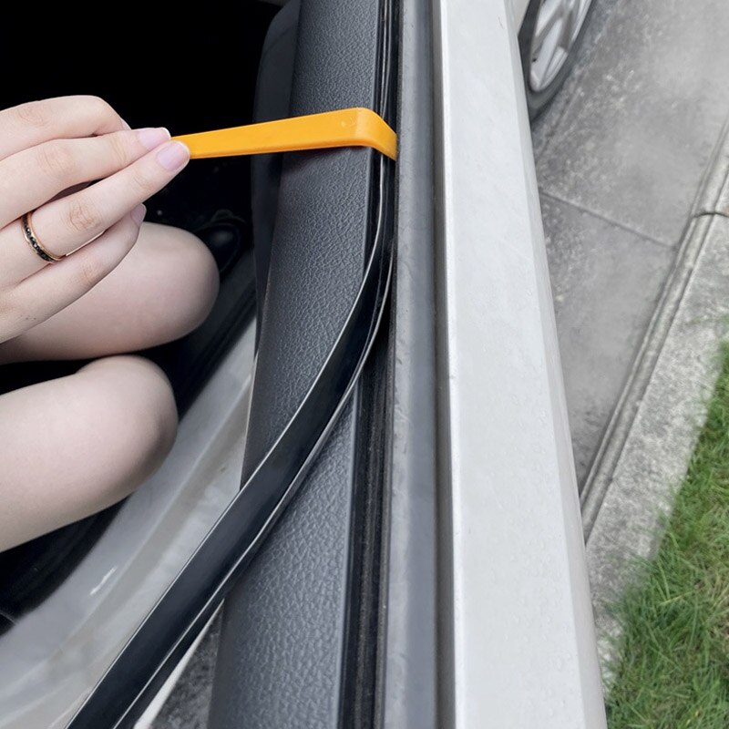 Tira de sellado para ventanas de coche, aislamiento acústico de goma EPDM, resistente a la intemperie, pegatina adhesiva fuerte, Tipo V, 2 metros