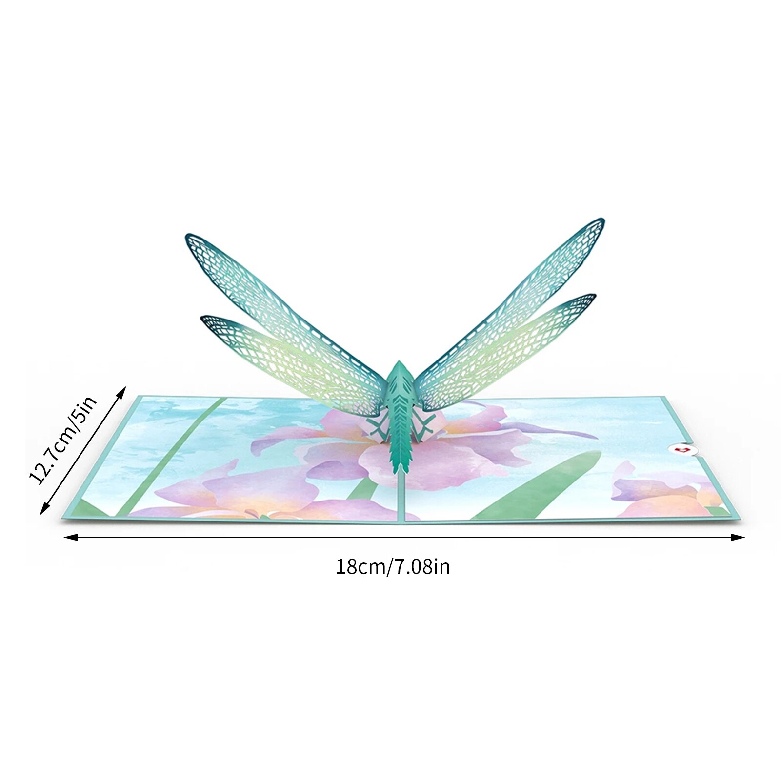 3D Handmade Color 3D Dragonfly Paper Greeting Cards PostCard Thanksgiving Mother's Day Birthday !