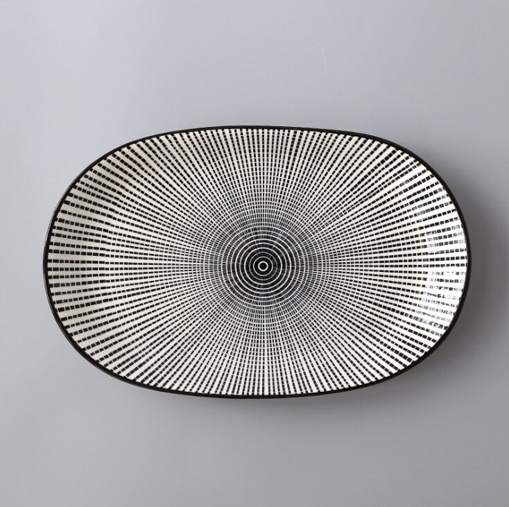 30*19.2cm 12 Inch Fish Dish Underglaze Color Home Dish Plate Hotel Ceramic Plate For Kitchen Tableware: 3