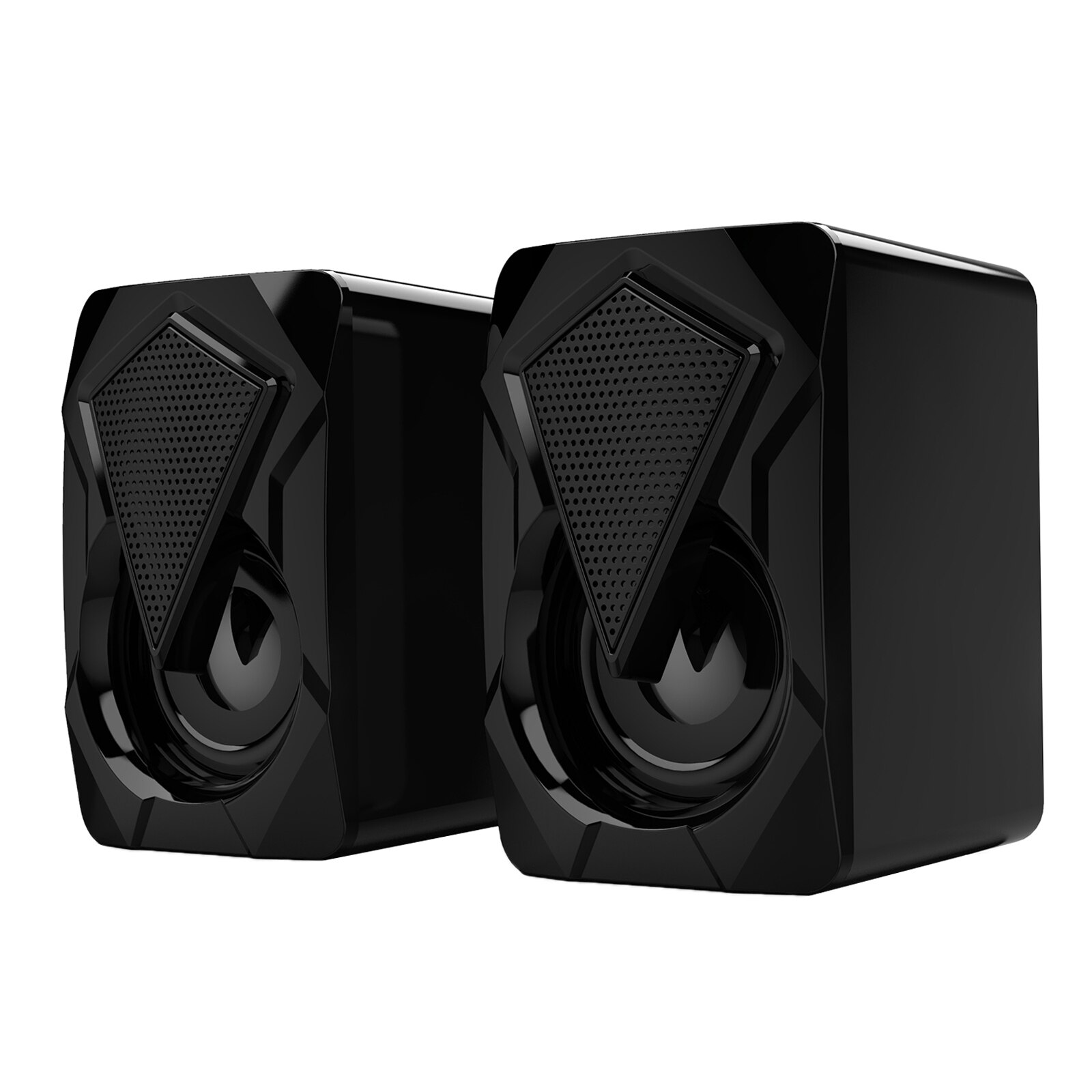 USB Powered Computer Speakers 3Wx2 Subwoofer Multimedia Bass with RGB Light