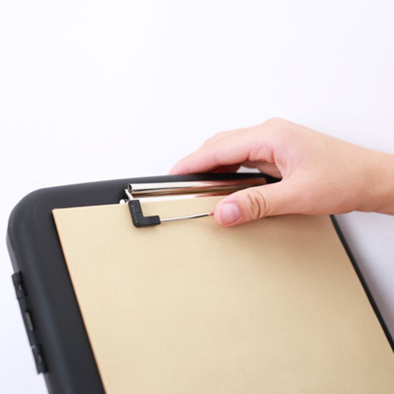 Classic Multifunctional File Folder Organizer Plastic Clipboard Box Case Pen Holder Stationery