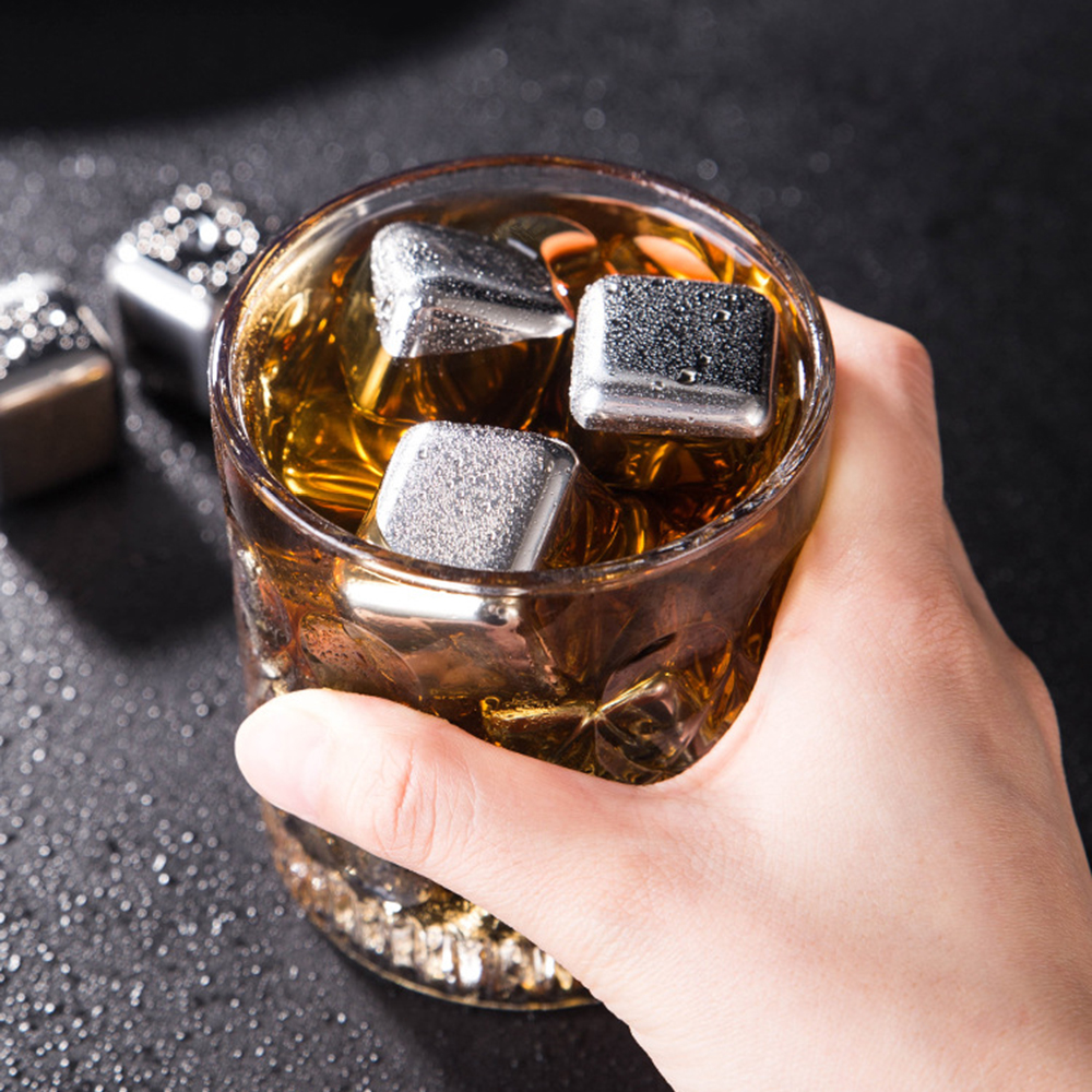 Edelstahl Eiswürfel Wein und Whiskey Kühler Lebensmittel Klasse Eis Eimer bestehen SGS Sicher und
