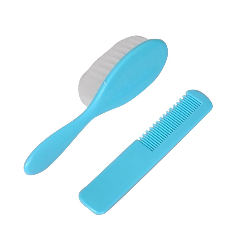 Baby Care Pure Baby Wooden Brush Comb Brush Baby Hairbrush Newborn Hair Brush Infant Comb Head Massager: Blue