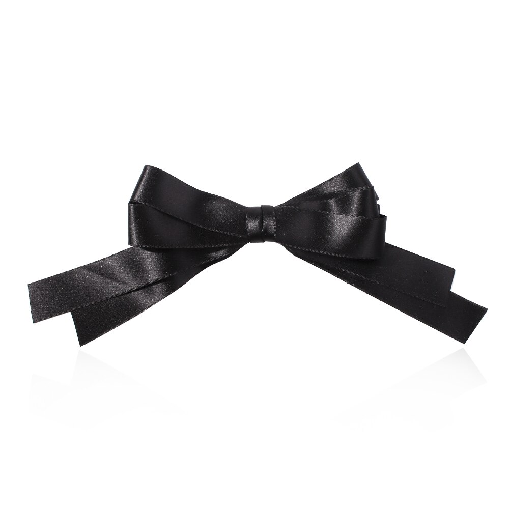 17 Colors Big Bow Clip Soft Stain Bowknot Barrettes Hairpins for Women Dot Flower Pattern Bow Ties Ponytail Hair Accessories: 18