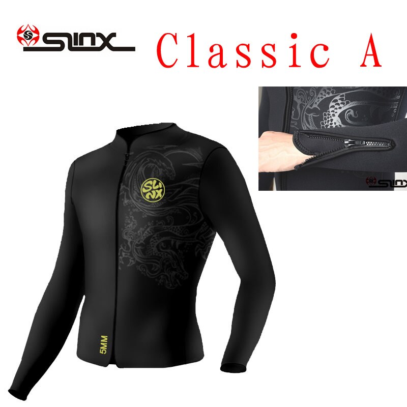 Slinx 5Mm Duiken Wetsuit Jassen Mannen Neopreen Jas Voor Duiken Kitesurfen Kleding Pak Ritssluiting: 1109a 5mm / XXXL
