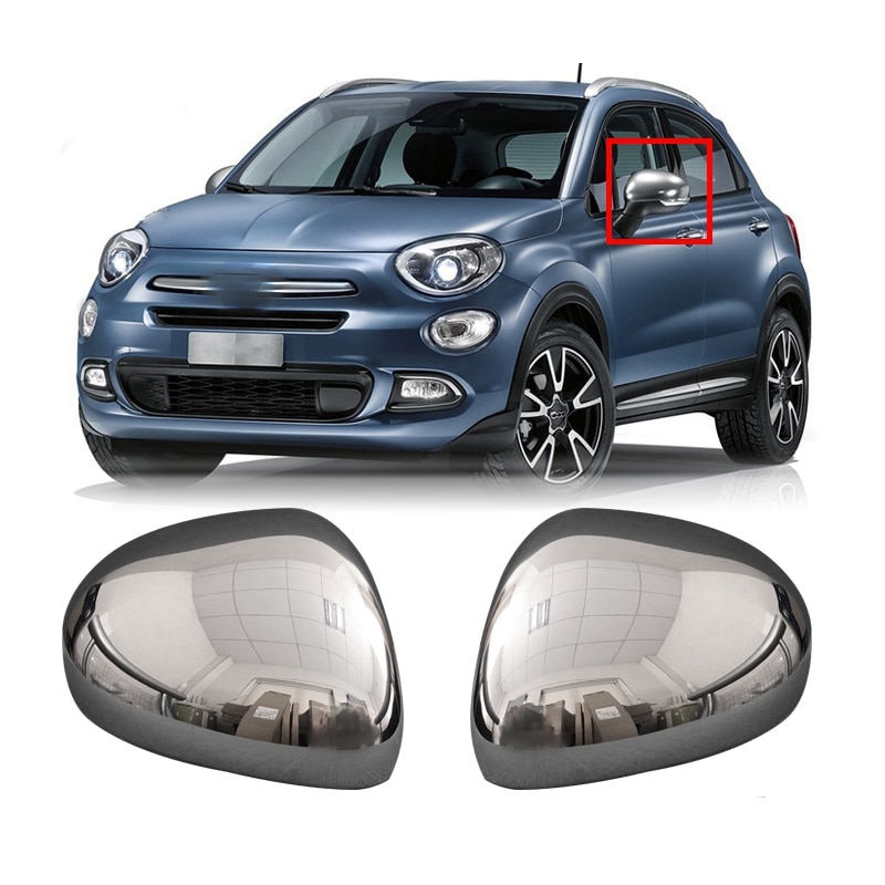 Car Rearview Mirror Covers Side Wing Mirror Caps for FIAT 500X: Default Title