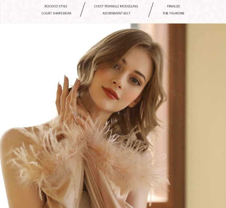 Vrouwen Veer Bruid Bruidsmeisje Robe Satijn Kimono Badjas Toga Nachtkleding Borduurwerk Brief Nachtjapon Lingerie