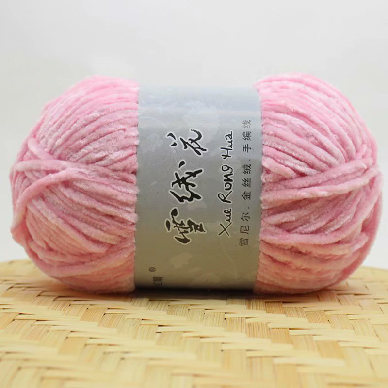 Hilo de terciopelo de chenilla para tejer, lana gruesa y cálida de ganchillo, lana de algodón para bebé, suéter de punto artesanal, 100g por rollo