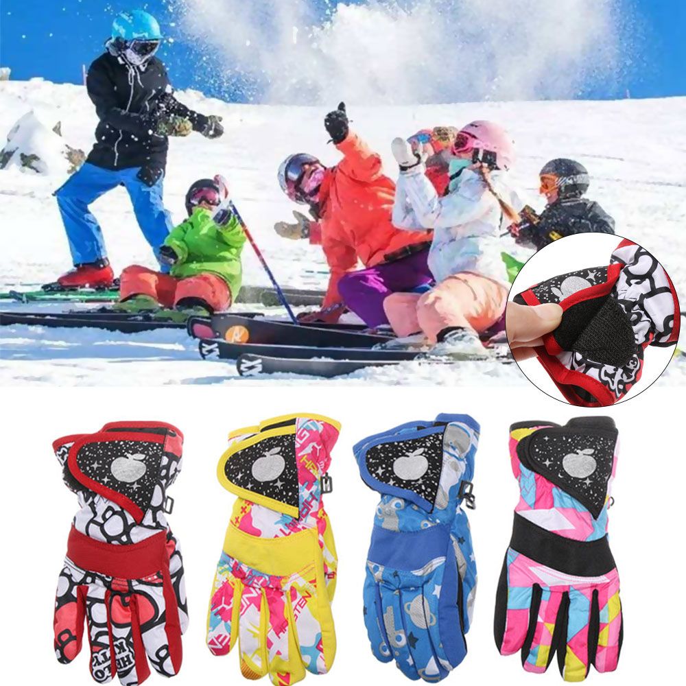 Gants chauds d'hiver pour enfants de 3 à 7 ans, pour le Ski, à manches longues, pour garçons et filles